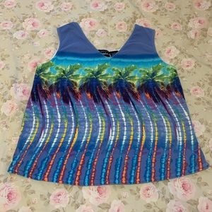 Vintage Catalina Graphic Palm Tree Print Tank